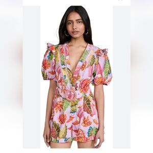 FARM Rio Romper Lilacs Beaks & Bananas Nwt